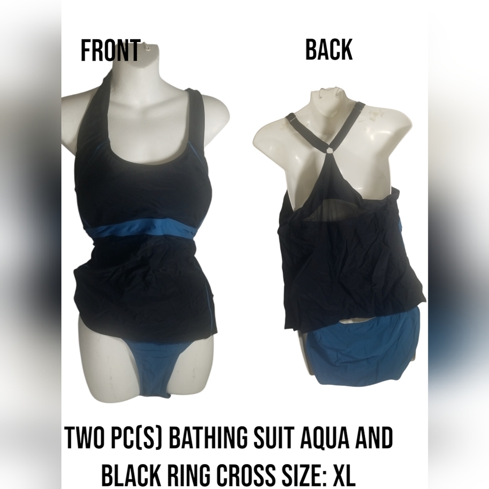 Stylish Black and Blue Bikini Set